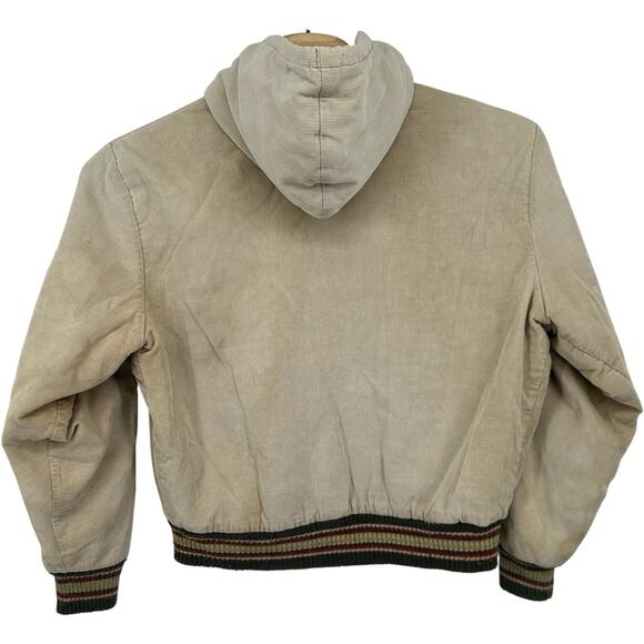 VTG 70s Men's Cream Corduroy OshKosh B'Gosh Quilt Lined Varsity Chore Jacket XL - Picture 11 of 14